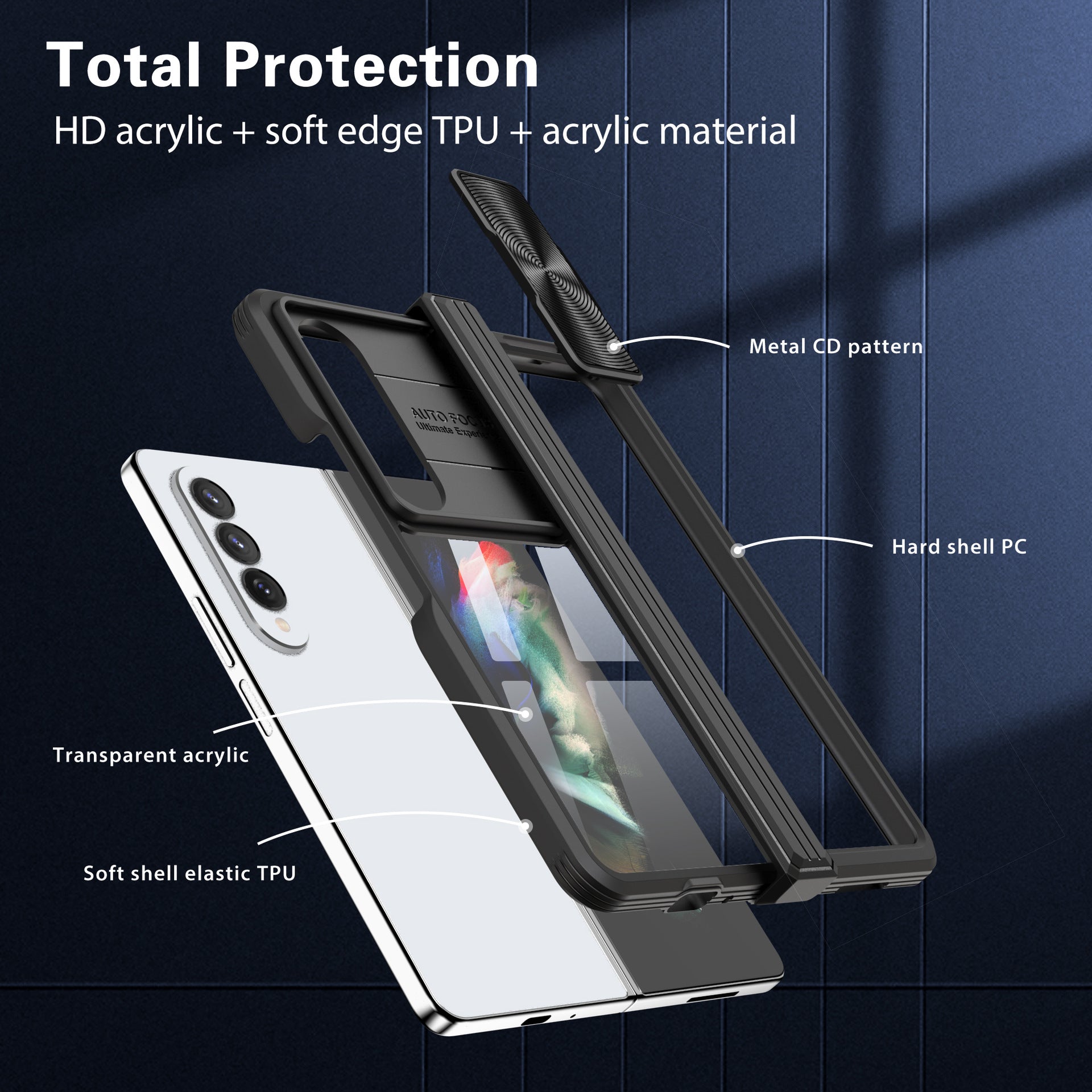 Samsung Galaxy Z Fold 4 transparent acrylic folding screen case