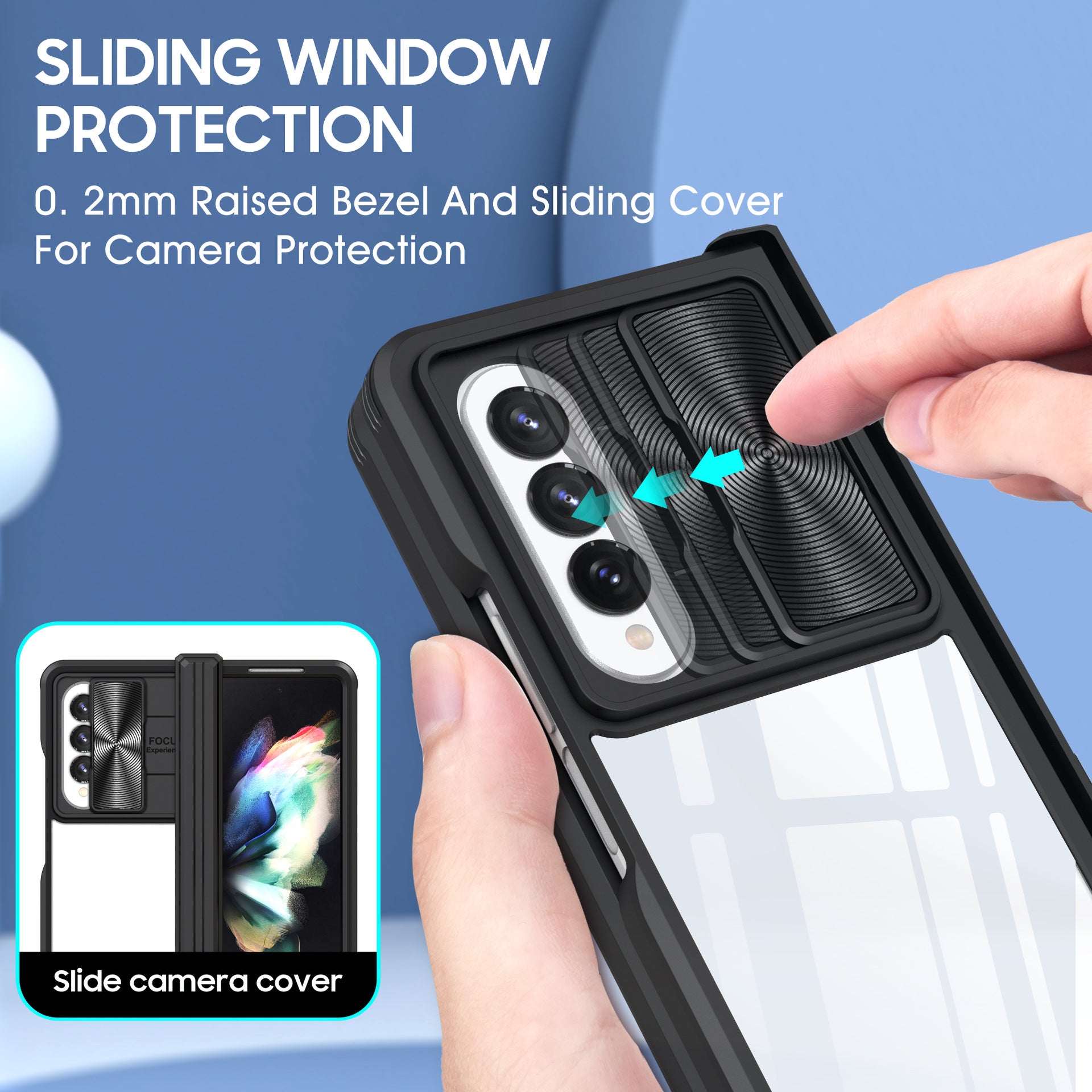 Samsung Galaxy Z Fold 4 transparent acrylic folding screen case