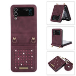 Samsung Galaxy Z Flip 4 Flash powder Insert card Leather case