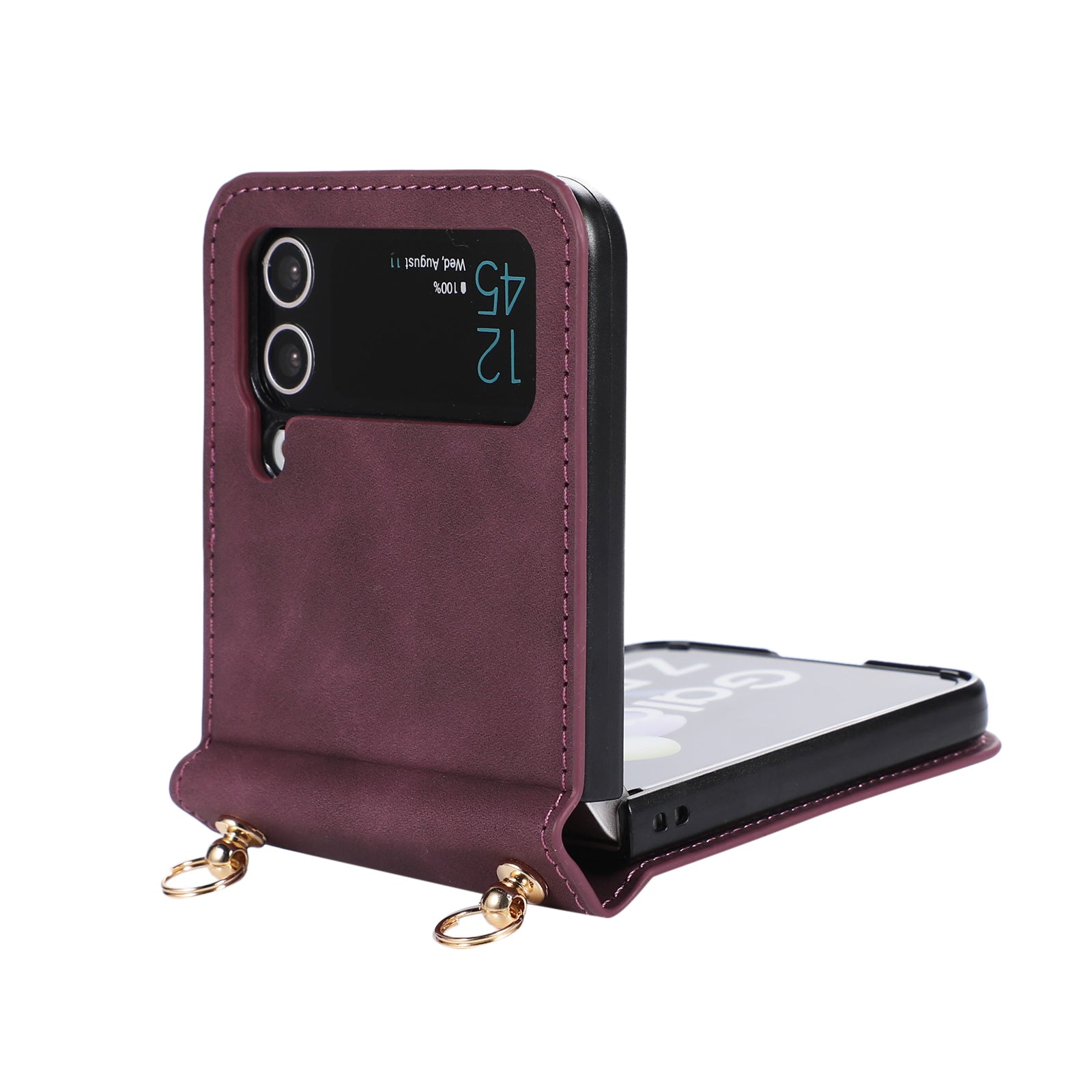 Samsung Galaxy Z Flip 4 Flash powder Insert card Leather case