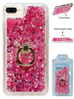 iPhone 8/ 7/ 6 Plus Floating Glitter Star Ring Phone Holder Case