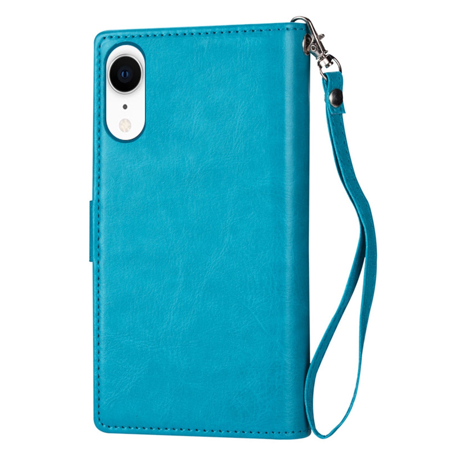 iPhone XR 2 in 1 Leather Wallet Case With 9 Credit Card Slots and Removable Back Cover 