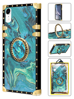 iPhoneXR(6.1") TPU Luxury Diamond Marble Fashion Case with Kickstand