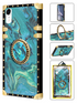 iPhoneXR(6.1") TPU Luxury Diamond Marble Fashion Case with Kickstand