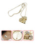 A Dozen of Gold Bling Bling Heart Shape Necklace for Women & Girls  (AE0071)