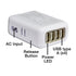 Travel Charger Four Port USB A/C Power Adapter - White