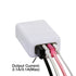 Travel Charger Four Port USB A/C Power Adapter - White