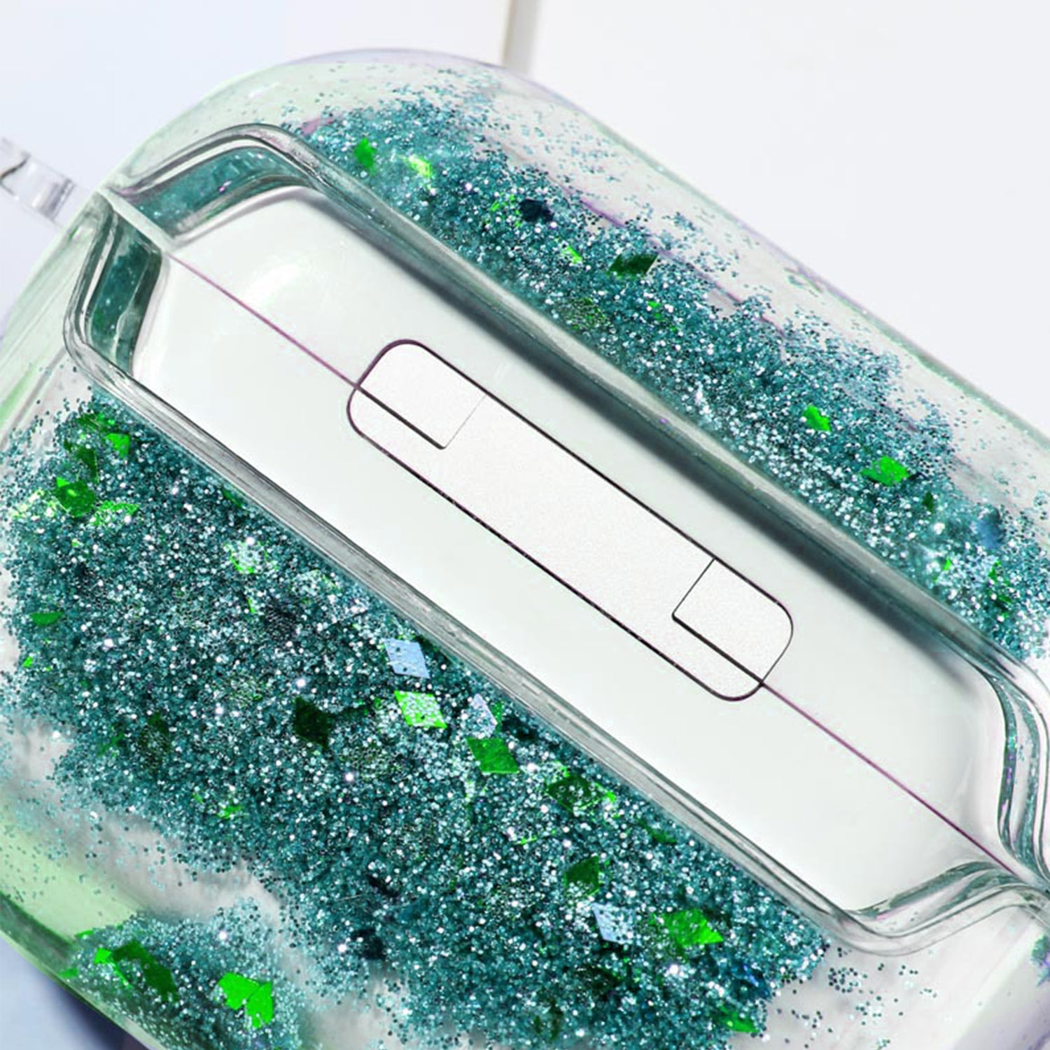 Transparent Floating Glitter Protective Case with Keychain for Airpods Pro