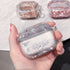 Transparent Floating Glitter Protective Case with Keychain for Airpods Pro