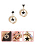Fashion Simple Style Round Star Rhinestone Earrings (E1131)