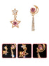 A Dozen of Designed Tassel Long Drop Colorful Rhinestone Earrings (E1234)