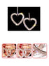 A Dozen of Fashion Heart Rhinestone Earrings (E3135)