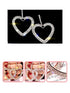 A Dozen of Fashion Heart Rhinestone Earrings (E3135)