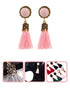 A Dozen of Statement Layered Fringe Drop Dangle Bohemian Tassel Earrings (E6092)