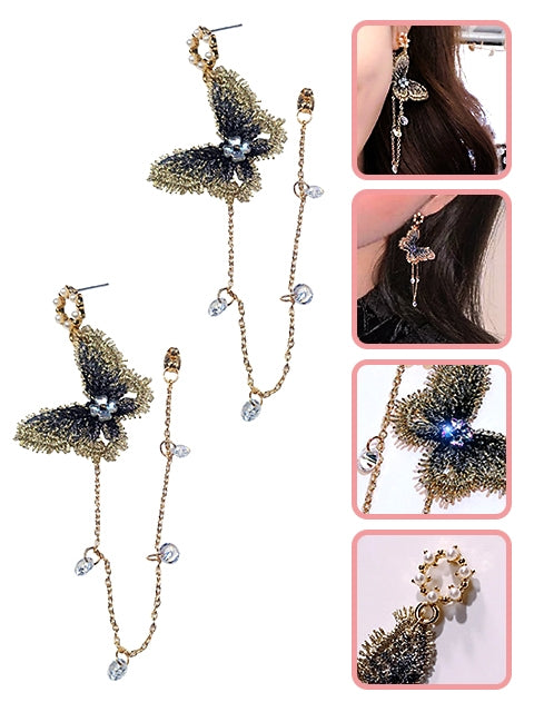 A Dozen of Designed Butterfly Style Dangle Earrings (E780)