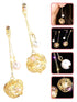 Elegant Gold Winding Wire Ball Retro Dangle Artificial Pearl Earrings (E859)