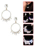 Big Hoop Earrings Faux Pearl Circle Dangle Earrings (E900)