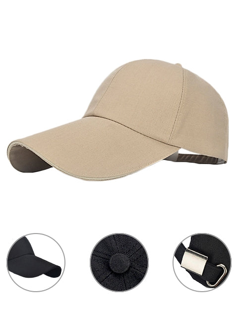 Baseball Cap Classic Adjustable Plain Hat Men Women Unisex- Light Brown