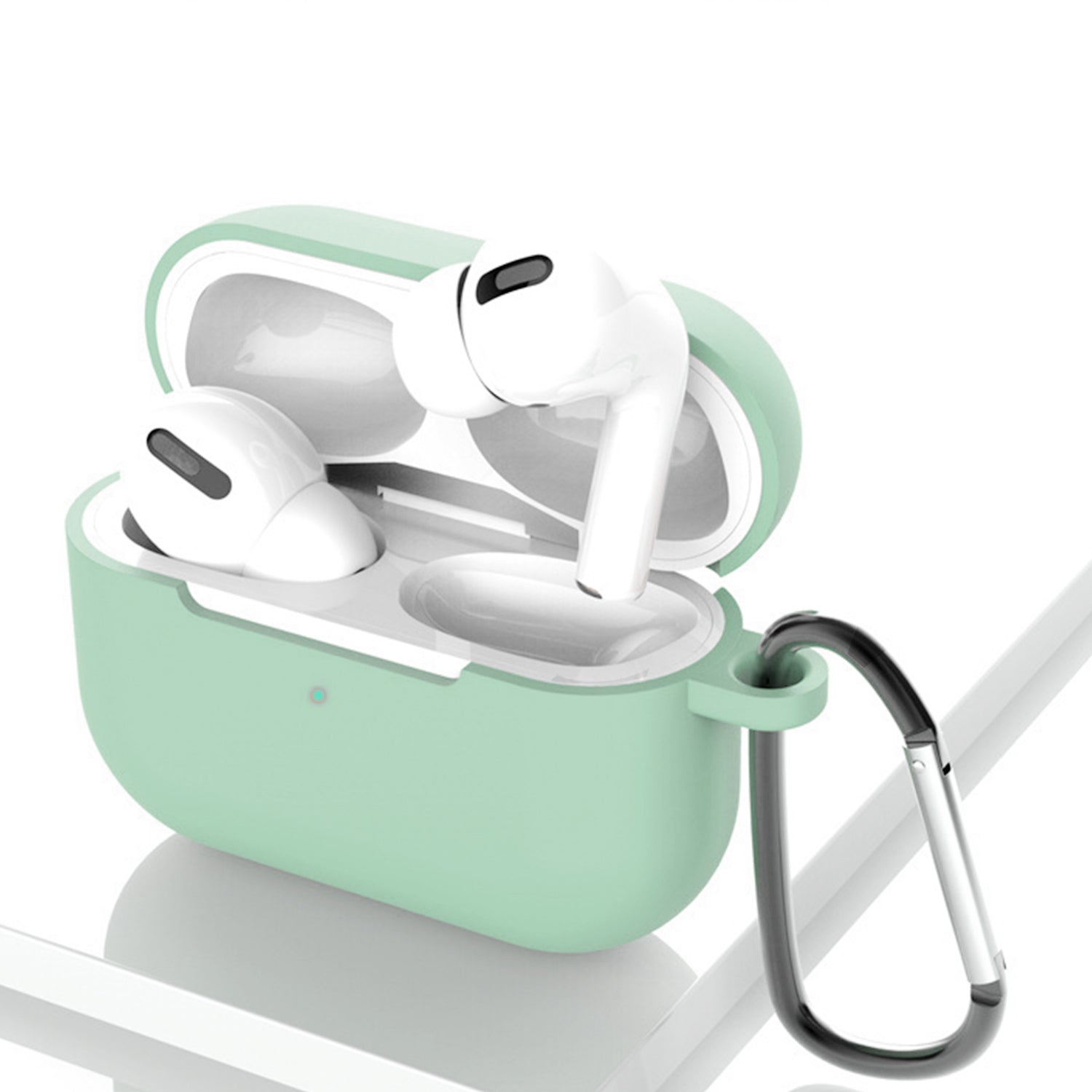 AirPods Pro Case Cover with Carabiner Silicone Compatible with Apple AirPods Pro 2019