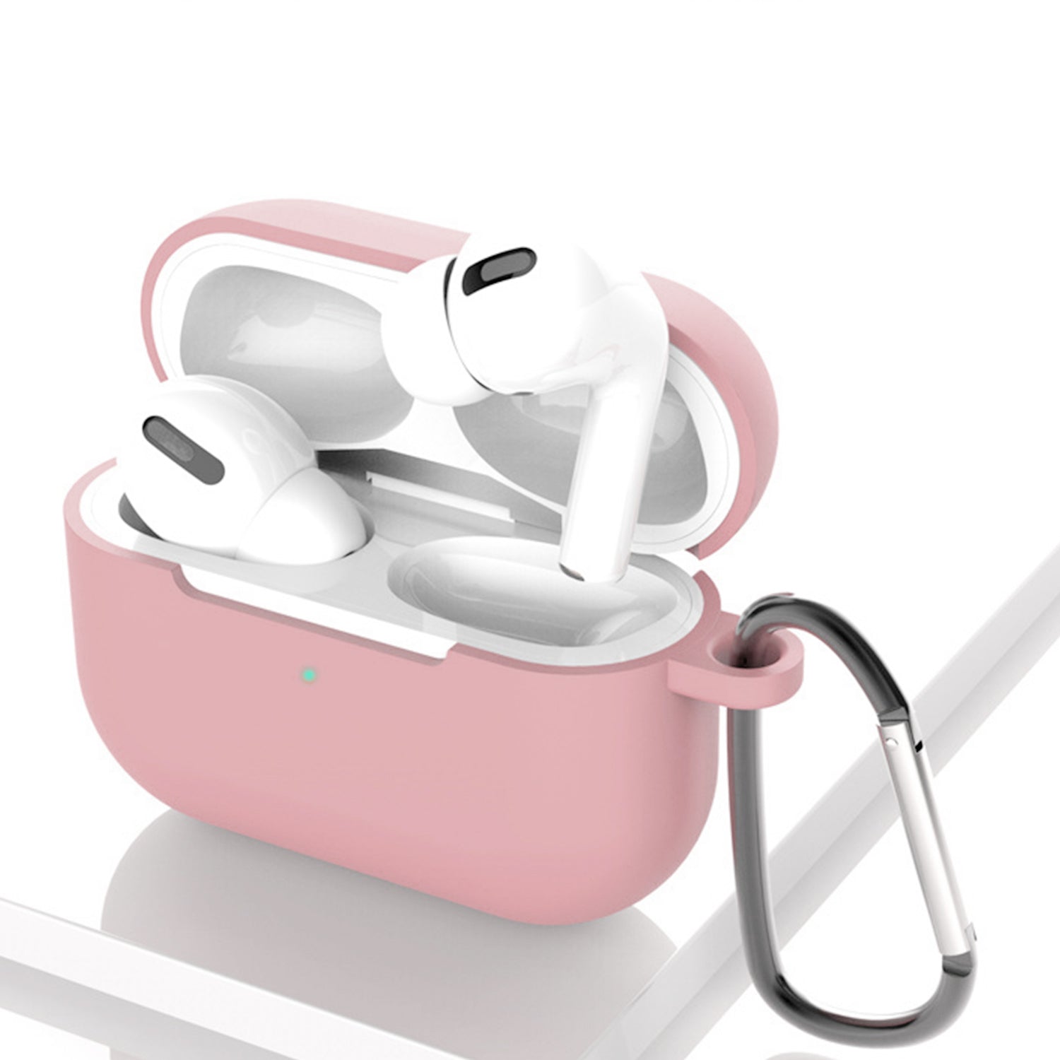 AirPods Pro Case Cover with Carabiner Silicone Compatible with Apple AirPods Pro 2019