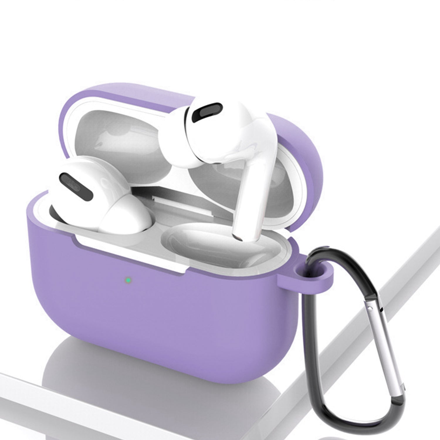 AirPods Pro Case Cover with Carabiner Silicone Compatible with Apple AirPods Pro 2019