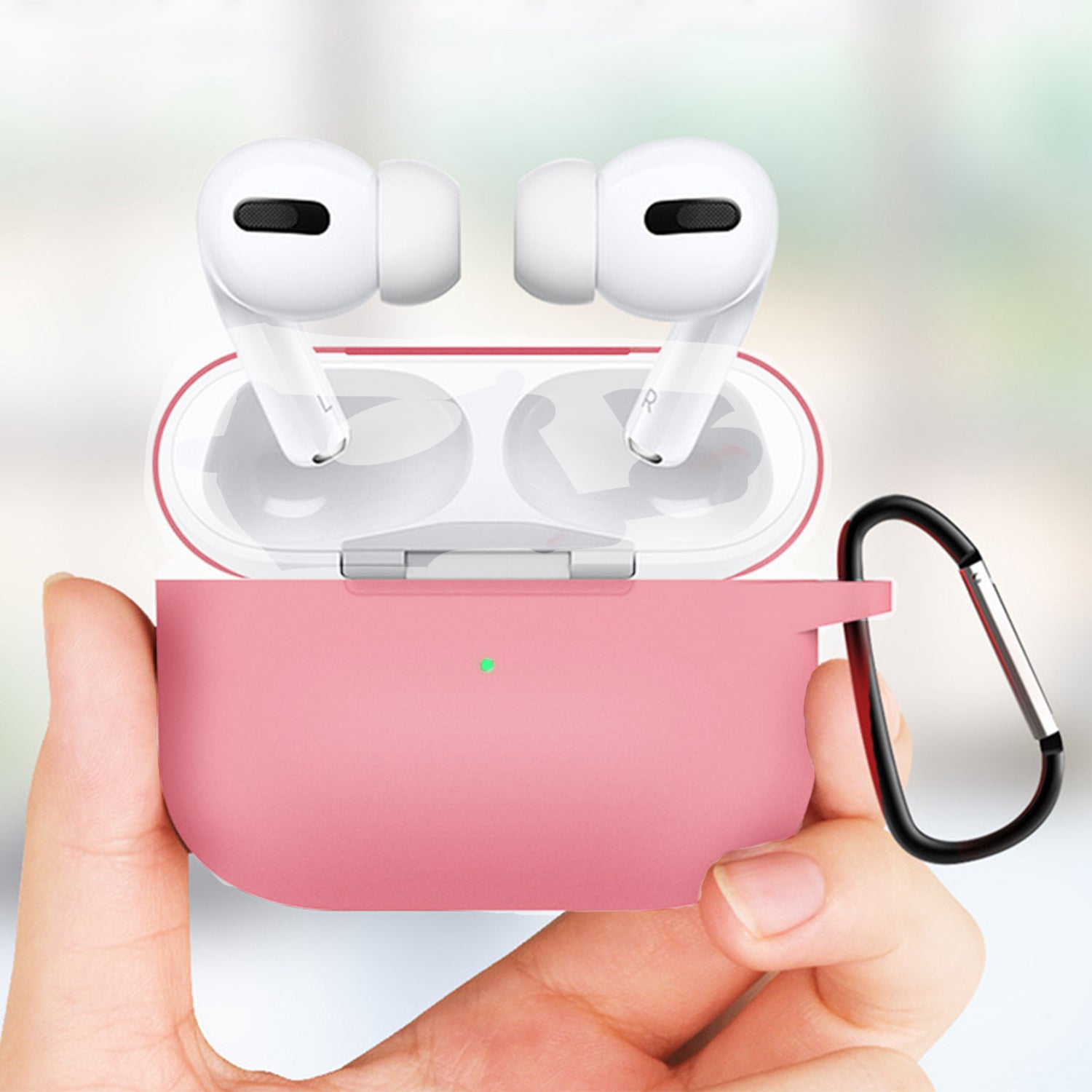 AirPods Pro Case Cover with Carabiner Silicone Compatible with Apple AirPods Pro 2019