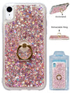 Floating Glitter Star Ring Phone Holder Case for iPhone XR