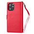 iPhone 11 Pro (5.8") 2 in 1 Leather Wallet Case With 9 Credit Card Slots and Removable Back Cover 