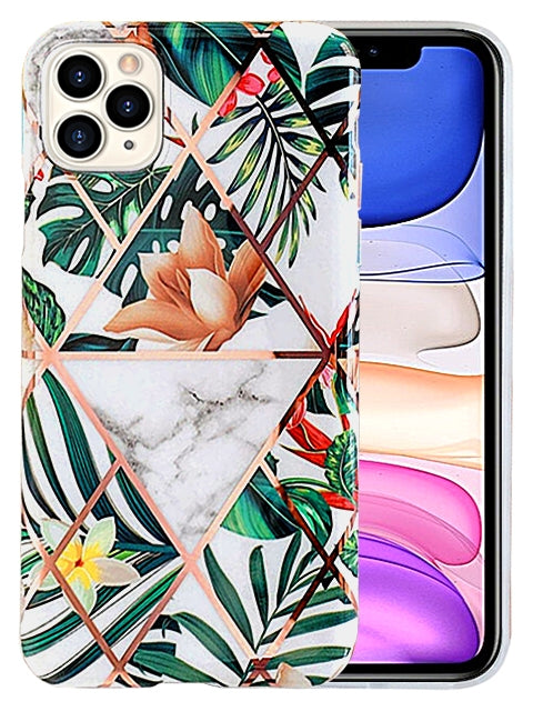 Plating Flower Silicone Cases for iPhone 11 Pro (5.8")