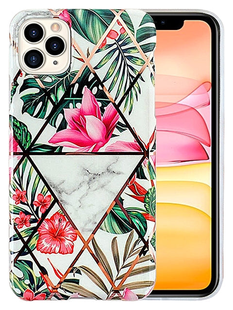 Plating Flower Silicone Cases for iPhone 11 Pro Max (6.5")