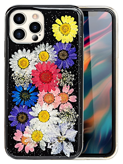 Soft Plastic Fashion Colorful Flowers Design Case for iPhone  12 Pro/ 12 (6.1")