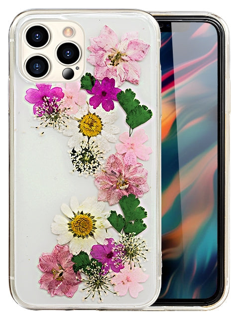 Soft Plastic Fashion Colorful Flowers Design Case for iPhone  12 Pro/ 12 (6.1")