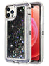 iPhone 12 Pro/12 (6.1") Transparent Floating Glitter Heavy Duty Case