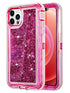 iPhone 12 Pro/12 (6.1") Transparent Floating Glitter Heavy Duty Case