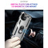 iPhone 12 Pro/12 (6.1") Dual Colors Ring Magnetic GPS car mount Phone Holder case - Silver