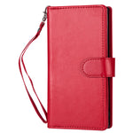 iPhone 13 Pro 2 in 1 Leather Wallet Case With 9 Credit Card Slots and Removable Back Cover 