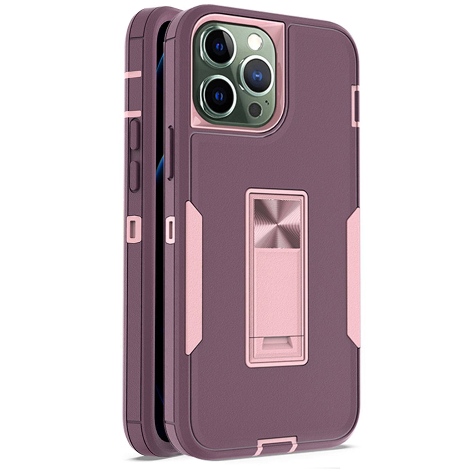 iPhone 12/12 Pro(6.1'') Kickstand fully protected heavy-duty shockproof case