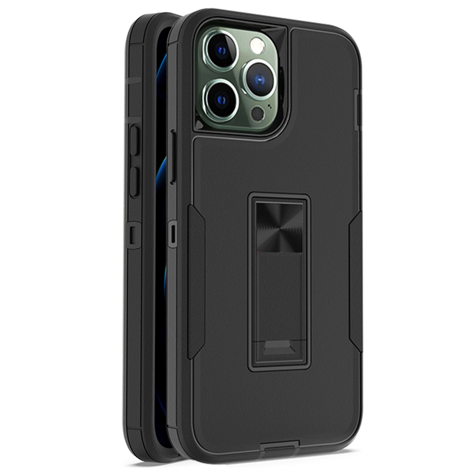 iPhone 12/12 Pro(6.1'') Kickstand fully protected heavy-duty shockproof case