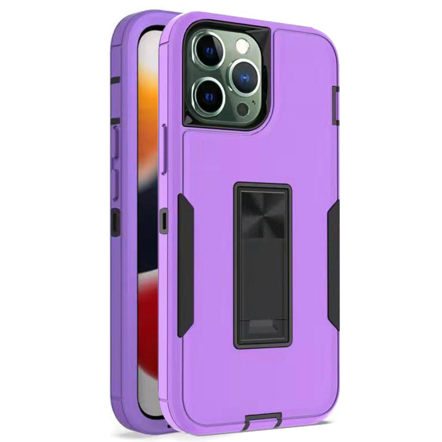 iPhone 12 Pro Max(6.7") Kickstand fully protected heavy-duty shockproof case