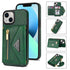 iPhone 14 Plus lanyard 2 in 1 Leather card bag case card slots