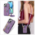 iPhone 14 Plus lanyard 2 in 1 Leather card bag case card slots