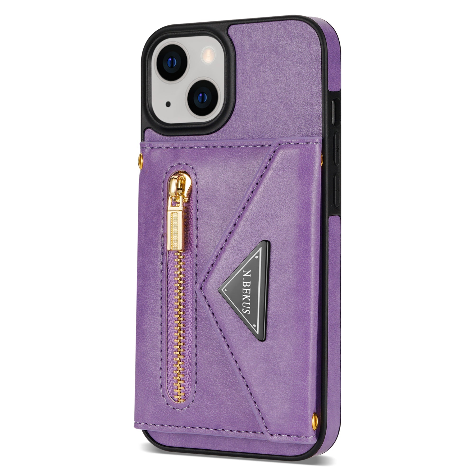 iPhone 14 Plus lanyard 2 in 1 Leather card bag case card slots