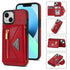 iPhone 14 Plus lanyard 2 in 1 Leather card bag case card slots