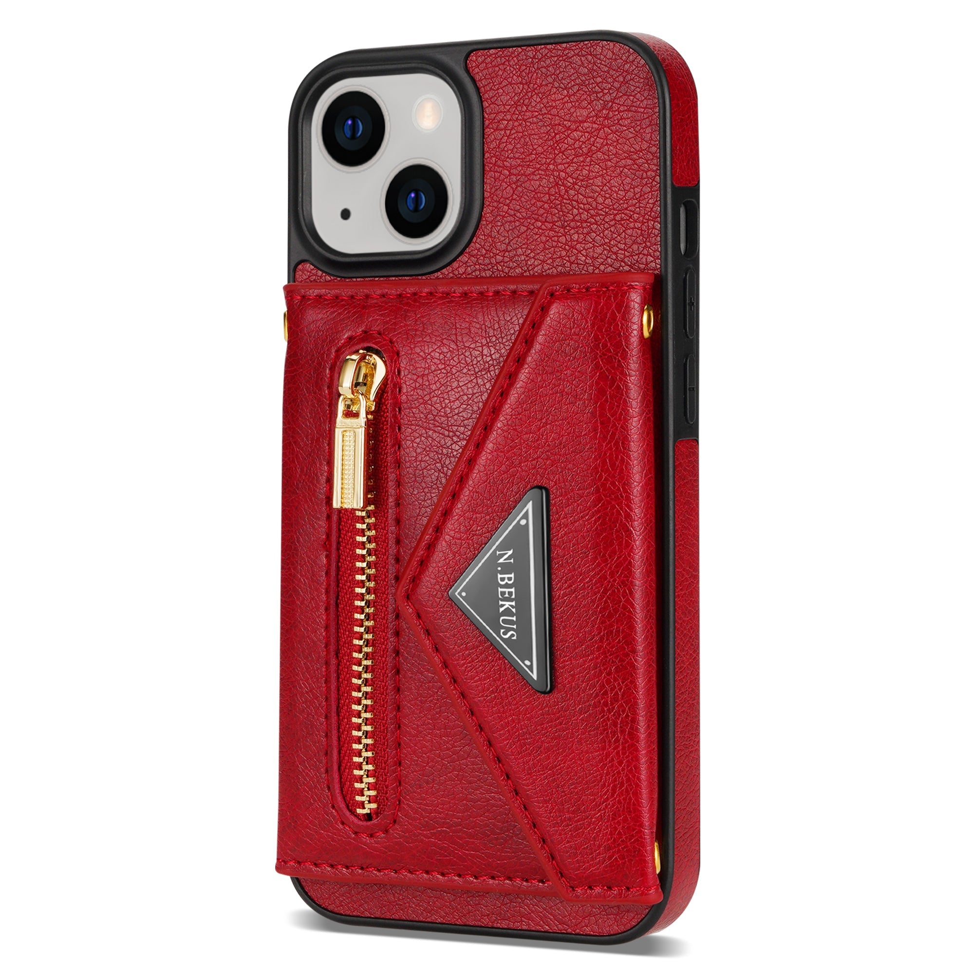 iPhone 14 Plus lanyard 2 in 1 Leather card bag case card slots