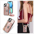 iPhone 14 Plus lanyard 2 in 1 Leather card bag case card slots