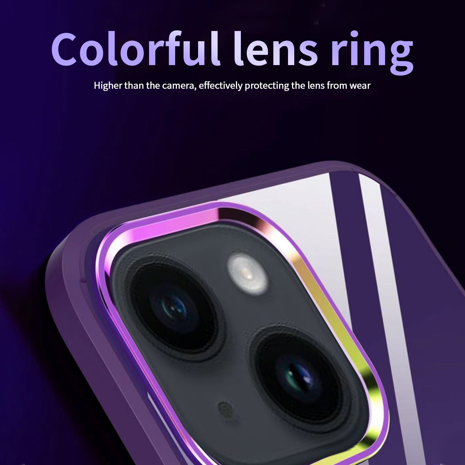 iPhone 14 Plus Bracket magnetic absorption colorful lens Case