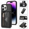 iPhone 14 Pro lanyard 2 in 1 Leather card bag case card slots