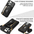 iPhone 14 Pro lanyard 2 in 1 Leather card bag case card slots