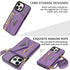 iPhone 14 Pro lanyard 2 in 1 Leather card bag case card slots