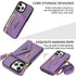 iPhone 14 Pro Max lanyard 2 in 1 Leather card bag case card slots